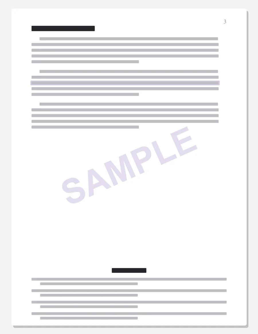 GCU sample paper preview, body page with in-text citations and an APA references list